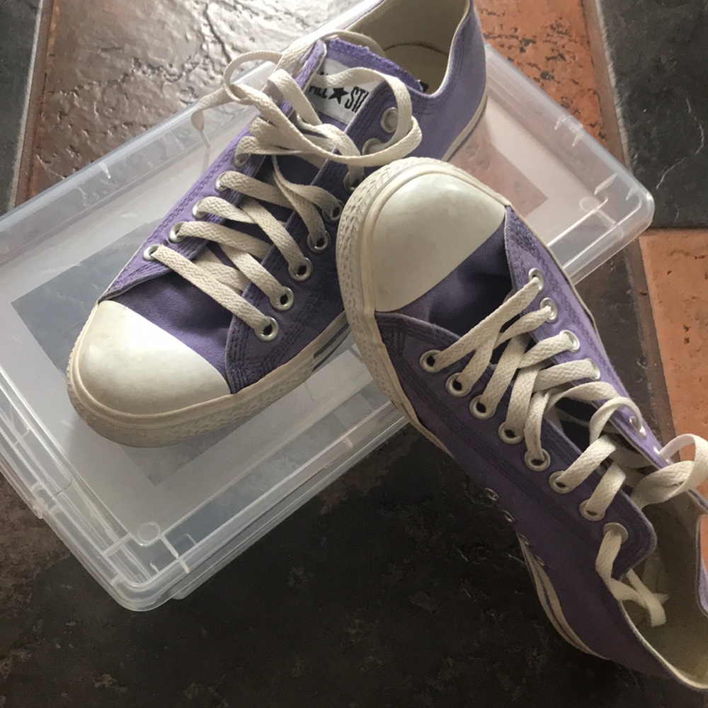 Lavender Converse Low Tops